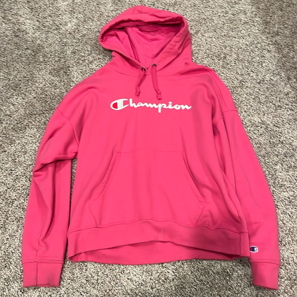 Pink champion hoodie